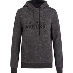 Saucony Rested Hoody Γυναικείο Αθλητικό Φούτερ με Κουκούλα Ανθρακί SAW800385-BKHA2