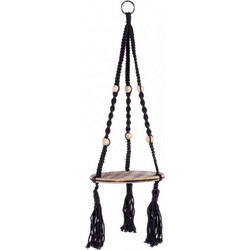 Bizzotto Peruvian Ράφι Για Φυτά Μακραμέ Μαύρο 25x25x87