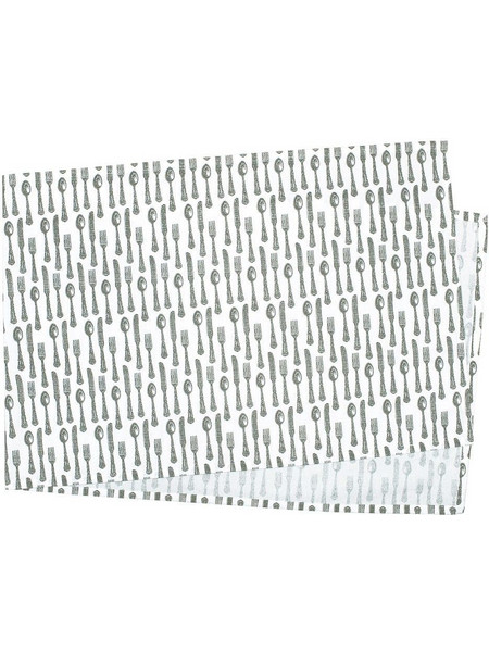 Τραβέρσα Edmonde White Melinen 45Χ140 100% Βαμβάκι