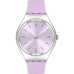 Swatch Skin Irony Γυναικείο Ρολόι με Ροζ Καουτσούκ Λουράκι SYXS131