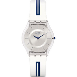 Swatch Mediolino Γυναικείο Ρολόι με Λευκό Καουτσούκ Λουράκι SFE112