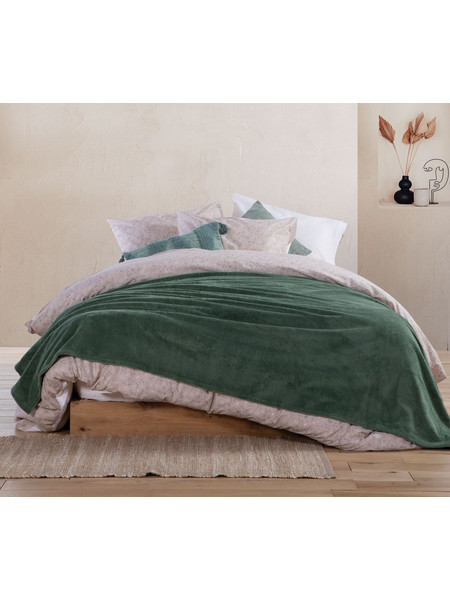 Κουβέρτα Fleece Υπέρδιπλη Record Green Nef Nef 220x240 cm