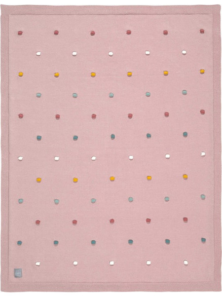 Laessig Dots Dusky Κουβέρτα Αγκαλιάς Πλεκτή 80x100 Ροζ