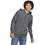 Adidas Essentials French Terry 3-Stripes Ανδρική Ζακέτα Φούτερ με Κουκούλα και Φερμουάρ Ανθρακί IC9837