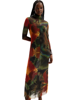 Desigual Alaska Midi Καθημερινό Φόρεμα Πολύχρωμο 23WWVK45-6109
