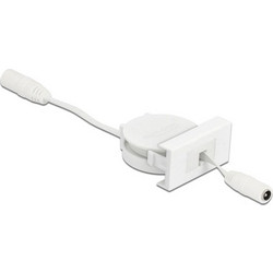 DELOCK module 81376 καλώδιο τροφοδοσίας Easy 45 ανασυρόμενο 50cm σε λευκό χρώμα - 81376