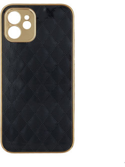 GKK Electroplate Glass Case Apple iPhone 12 Cube Μαύρο