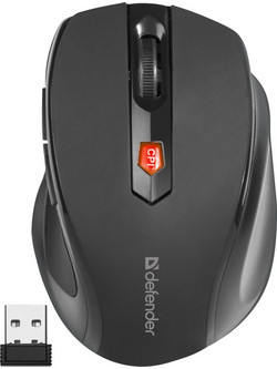 Defender MM-315 Ασύρματο Ποντίκι Black