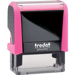 Σφραγίδα TRODAT 4912 Printy 4.0 Φούξια Σώμα με Ταμπόν - Μελάνι Μαύρο διαστ 47x18 mm 70754