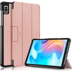 Θήκη Βιβλιο Tri-Fold με Βάση Στήριξης για Realme Pad Mini - Ροζέ Χρυσαφί