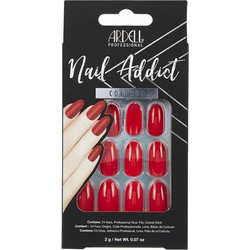 Ardell Nail Addict Cherry Red Almond Tips Νυχιών 24τμχ