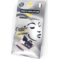 Setablu Carbone & Camomilla Ταινίες Αποτρίχωσης για Πρόσωπο για Ευαίσθητες Επιδερμίδες 12τμχ
