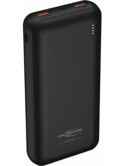 Ansmann PB320PD Power Bank 10000mAh 20W με 2 Θύρες USB-A Quick Charge 3.0 Black