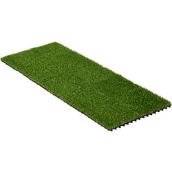 Outsunny Πλακάκια Κήπου με Τεχνητό Χόρτο 30x30cm 10 Τεμάχια, Ρεαλιστικό Τεχνητό Χλοοτάπητα, Πράσινο 844-126V02DG