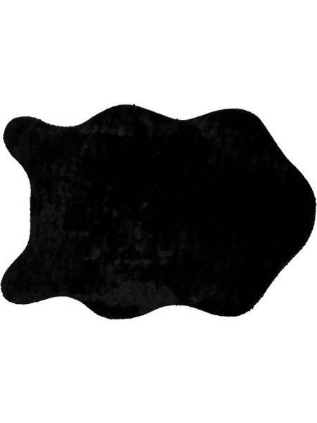 Kipper Reglisse Χαλί Ορθογώνιο Sheepskin Γούνινο 60x90cm Black