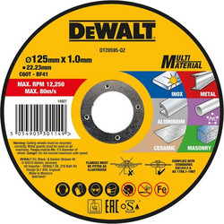 DeWalt DT20595 Δίσκοι Κοπής Multi C60T BF41 1.0 x 125mm