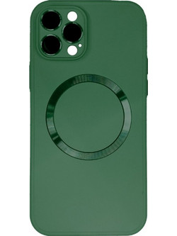 Back Cover Σιλικόνης με MageSafe και Προστασία Κάμερας για iPhone 15 Pro Πράσινο
