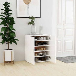 vidaXL Παπουτσοθήκη Ξύλινη Λευκή Μ60xΠ35xΥ70cm 808918