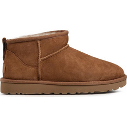 UGG Ultra Classic Mini Γυναικεία Μποτάκια Suede Ταμπά με Γούνα 1116109-CHE