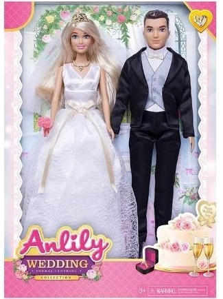 Anlily lovely bride and groom Dolls wedding wedding newlyweds