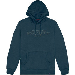 Double Ανδρικό Φούτερ Fleece με Κουκούλα & Τσέπες Πετρόλ MTOP-108