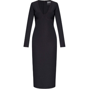 Versace Midi Βραδινό Φόρεμα Μαύρο 75HAO916N0217 Versace Midi Βραδινό Φόρεμα Μαύρο 75HAO916N0217