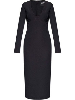 Versace Midi Βραδινό Φόρεμα Μαύρο 75HAO916N0217