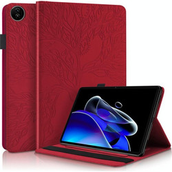 Για Realme Pad 2 Tree Life Series ανάγλυφη δερμάτινη θήκη tablet (Κόκκινο) (OEM)