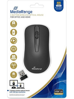 MediaRange MROS209 Ασύρματο Ποντίκι Black