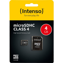Intenso microSDHC 4GB Class 4 + Adapter