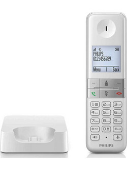 Philips M4701W Ασύρματο Τηλέφωνο με Ανοιχτή Ακρόαση Λευκό
