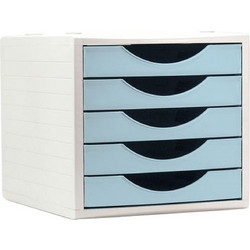 Modular Filing Cabinet Archivo 2000 ArchivoTec Serie 4000 5 συρτάρια Din A4 Μπλε Παστέλ (34 x 27 x 26 cm)