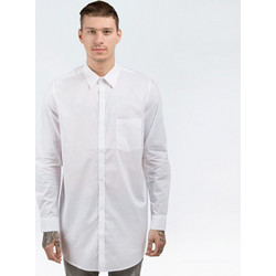 Cheap Monday Ανδρικό Πουκάμισο Μακρυμάνικο Hid Poplin White