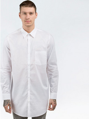 Cheap Monday Ανδρικό Πουκάμισο Μακρυμάνικο Hid Poplin White