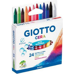 Giotto Cera Super Washable Κηρομπογιές Σετ 24τμχ