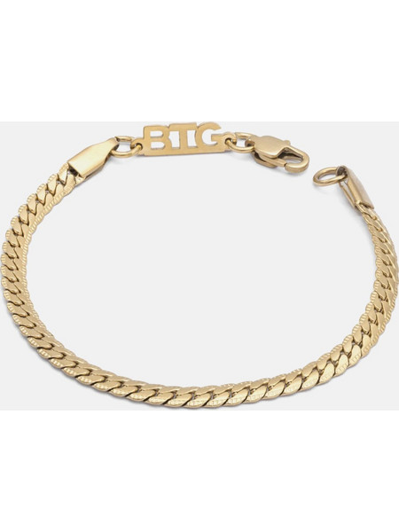 BTG Snake 4Mm Χρυσαφί Βραχιόλι Από Ανοξείδωτο Ατσά BTG-530 Χρυσό