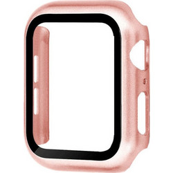 Tempered Glass Case Apple watch 44mm Pink-Gold