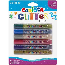 252033 CARIOCA GLITTER GLUE MIX 6X10,5ML (ΣΕΤ 6 ΤΕΜΑΧΙΩΝ)