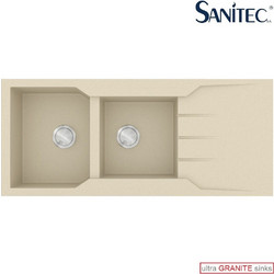 Sanitec Ultra Granite 801 Επικαθήμενος Νεροχύτης Γρανίτη Αντιστρεφόμενος Ματ Ocra 116x50cm