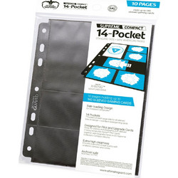 Ultimate Guard 14-Pocket Compact Pages Standard Size & Mini American Black (10)