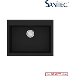 Sanitec Ultra Granite 809 Υποκαθήμενος Νεροχύτης Γρανίτη Ματ Nero 60x50cm