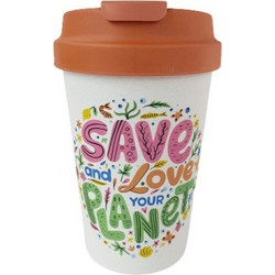 Chic Mic Ποτήρι Bamboo με Καπάκι Love Your Planet 350ml