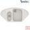 Sanitec Classic 302 Επικαθήμενος Νεροχύτης Οβάλ Γρανίτη Ματ Metallic Ice 96x51cm
