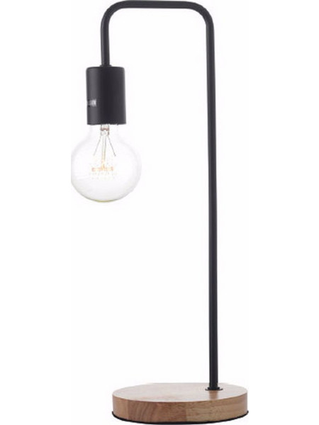 Aca KS1755BWD Πορτατίφ Ε27 Μαύρο Καφέ Π15xΥ48cm