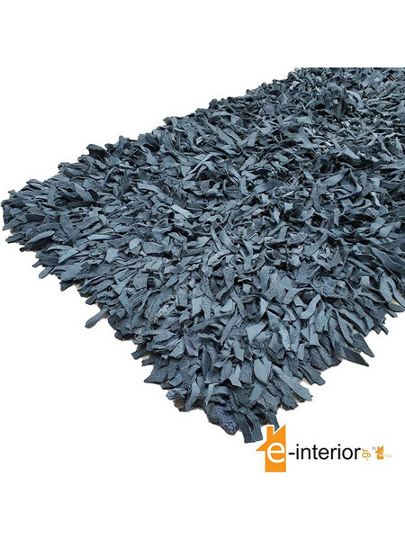 Δερμάτινο Χαλάκι Φουντωτό 70x140 - GREY/NIGHT BLUE 5204995202950