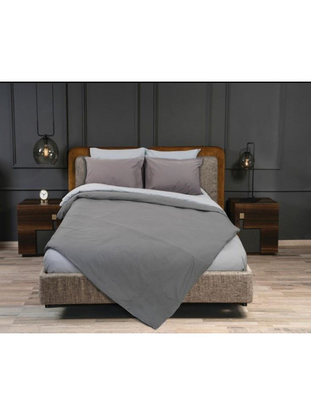 Kipper Σετ Σεντόνια Υπέρδιπλα Βαμβακερά 220x250 Rainbow Grey-Ice Grey