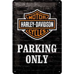 Nostalgic Μεταλλικός πίνακας 20x30 εκ. Harley-Davidson Parking Only