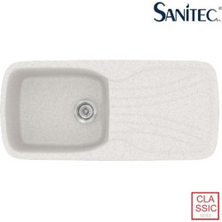 Sanitec Classic 308 Επικαθήμενος Νεροχύτης Γρανίτη Αντιστρεφόμενος Ματ Metallic Ice 97x51cm