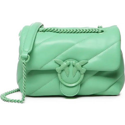 Pinko Mini Love Bag Puff Maxi Quilt Γυναικείο Τσαντάκι Χιαστί Δερμάτινο Lime με Αλυσίδα 100039A1JOT36B