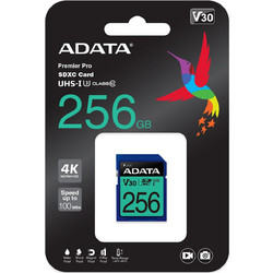 Adata Premier Pro SDXC 256GB Class 10 U3 V30 UHS-I